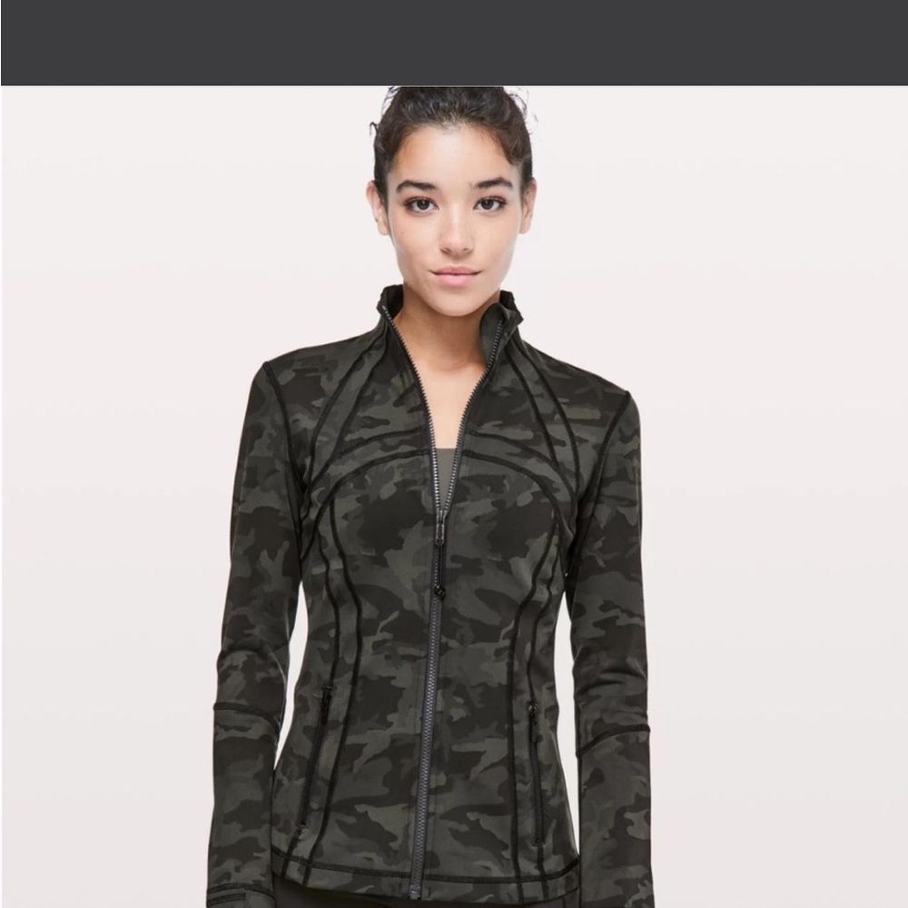 Lululemon Define jacket camo dark green